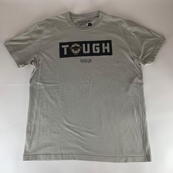 Baseballism Gray Catcher Tough Short Sleeve Crewneck Shirt Mens Large - Picture 1 of 5